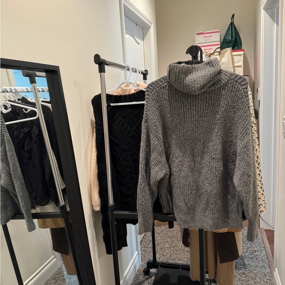 Zara Charcoal Cowl Neck Sweater - Picture 3 of 3